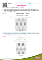 Subtraction Taking As Base 10