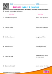 Identify Subject and Predicate